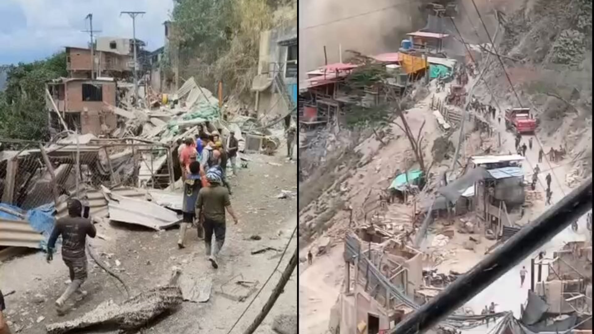 Una explosión en la mina San Pedro de Marmato, Caldas, dejó al menos 11 heridos y activó una emergencia minera al mediodía del jueves 6 de agosto - crédito @luchovoltios / X