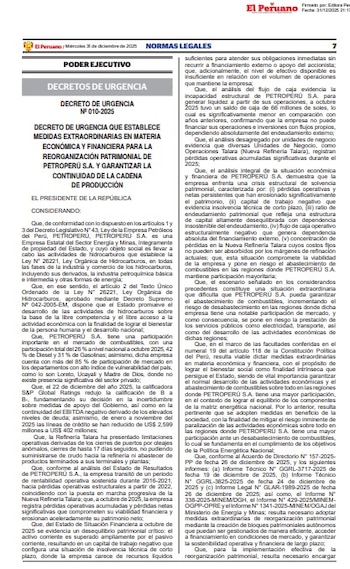 Petroperú atraviesa una situación de