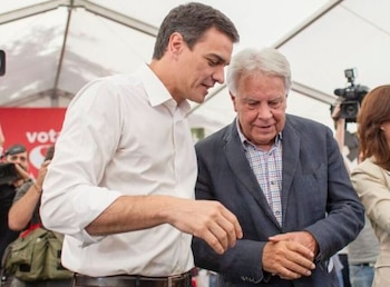 Pedro Sánchez y Felipe González