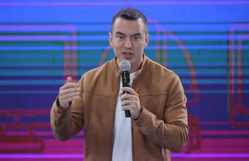 “Nosotros no perseguimos políticos, perseguimos criminales”, aseguró el presidente Daniel Noboa (EFE)