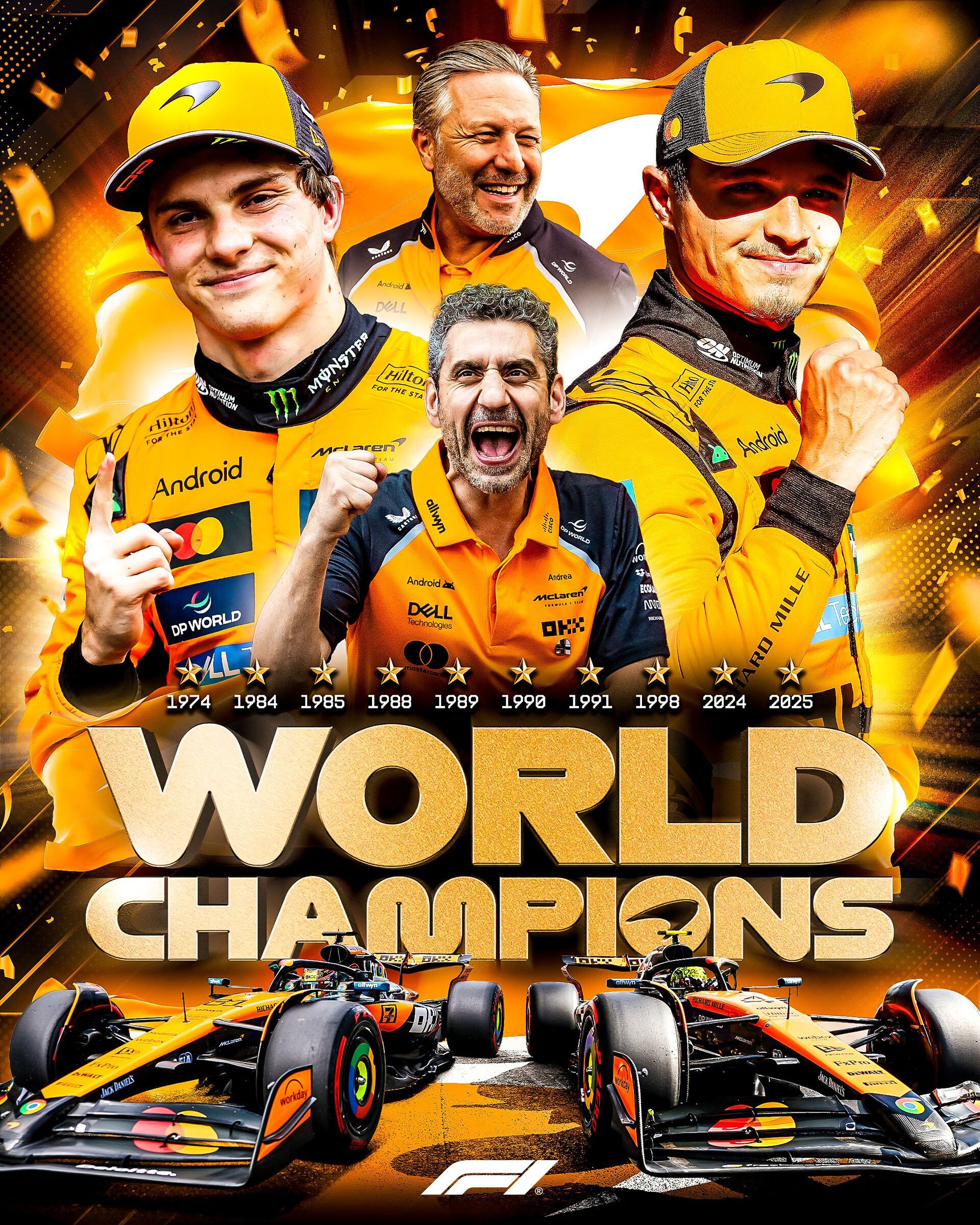 El poster de la F1 tras el título de McLaren