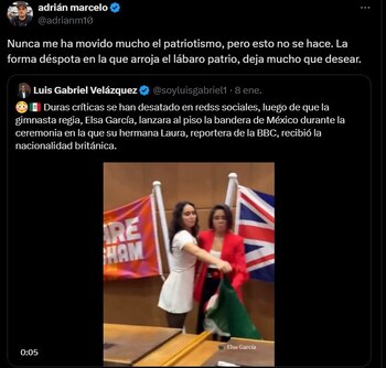 La acción de la deportista