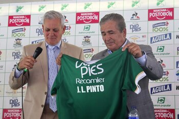 CALI. 4 de octubre de 2022. Jorge Luis Pinto fue presentado como nuevo técnico del Deportivo Cali. (Colprensa-El País)