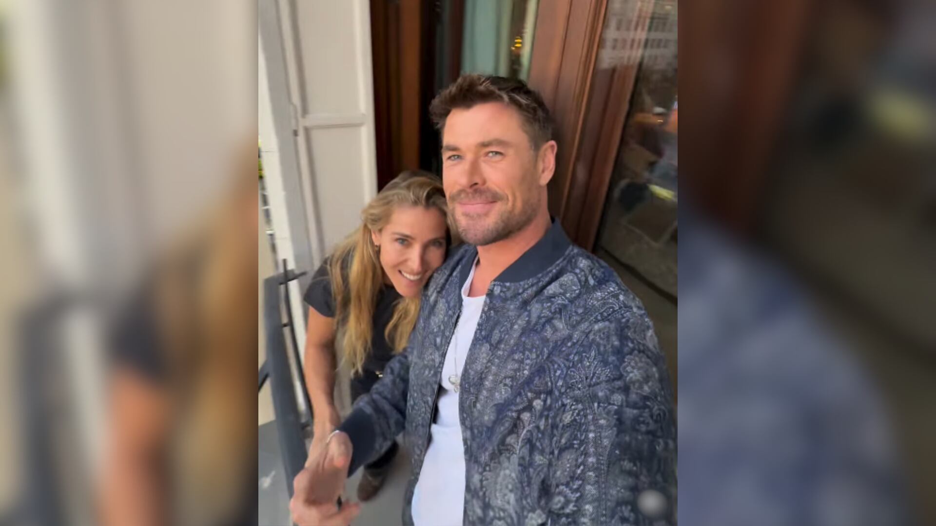 Elsa Pataky y Chris Hemsworth, en Madrid (Instagram)
