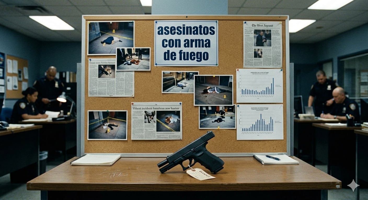 La Policía Nacional Civil acordonó el área y restringió el paso en la escena, resguardando evidencias balísticas tras el crimen en Villa Nueva. (Visuales IA)
