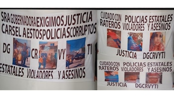 Mantas policías Edomex