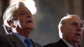 Los expresidentes uruguayos Luis Lacalle