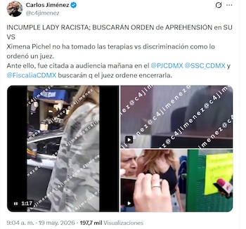 El periodista Carlos Jiménez expuso que Lady Racista podría pisar la cárcel.