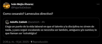 Este fue el duro comentario