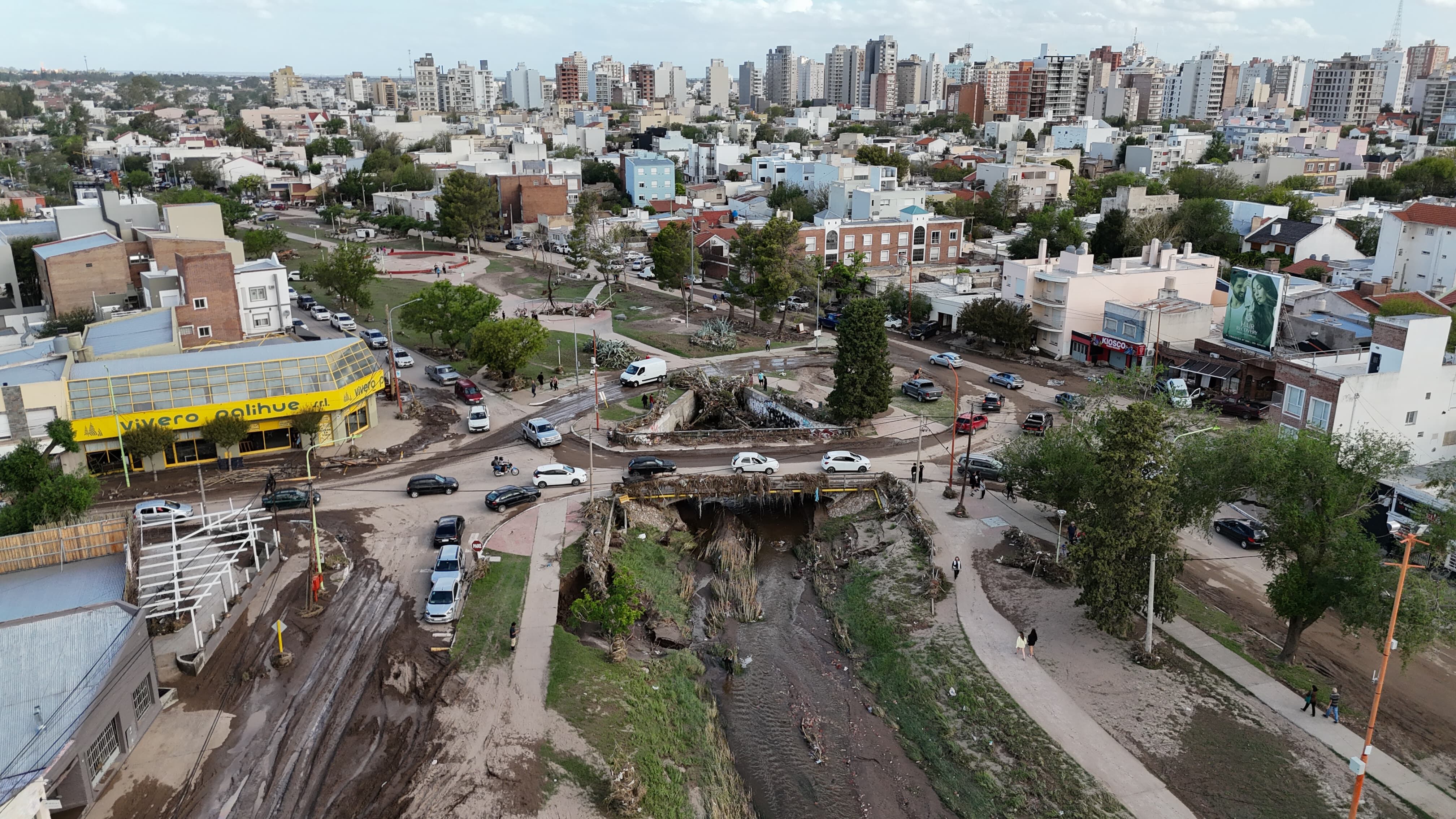 Así quedó el Canal Maldonado tras las inundaciones en Bahía Blanca (Jaime Olivos)
