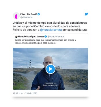 El mensaje de Elisa Carrio