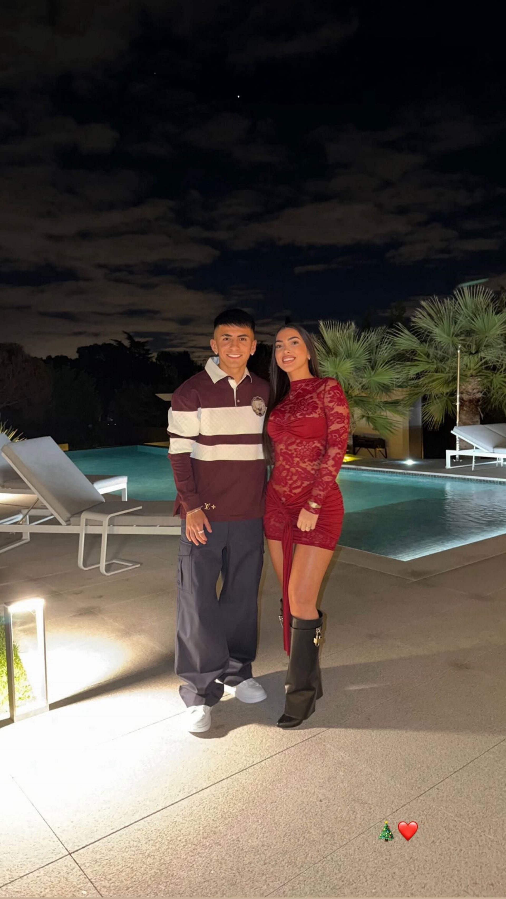 Thiago Almada con su esposa Antonella D’Alotta