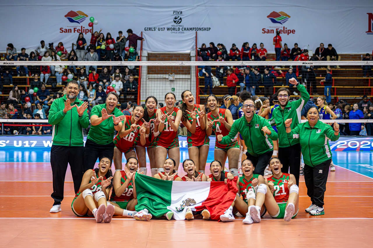 México venció a Venezuela en la primera fecha del Mundial Sub 17 de vóley 2026. Créditos: FIVB.