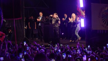 El presidente entró con su