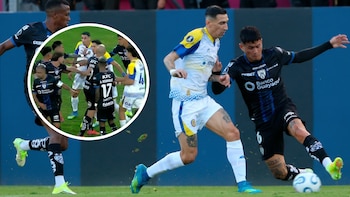 Empujones, insultos y tarjetas: el fuerte cruce entre Di María y Sornoza que eclipsó el duelo Independiente del Valle-Rosario Central