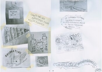 Página del fanzine que se