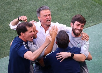 Luis Enrique y el festejo