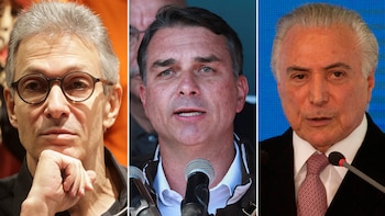 El ex presidente Michel Temer y el derrotado Romeu Zema respaldaron a Flávio Bolsonaro para la segunda vuelta en Brasil