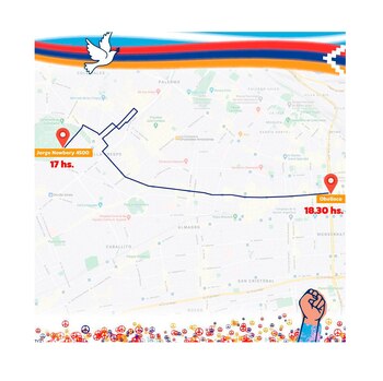 El recorrido que realizará la