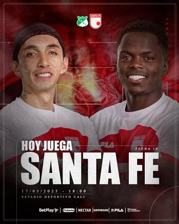 Así presentó el cuadro Cardenal el partido ante Cali-crédito @SantaFe/X