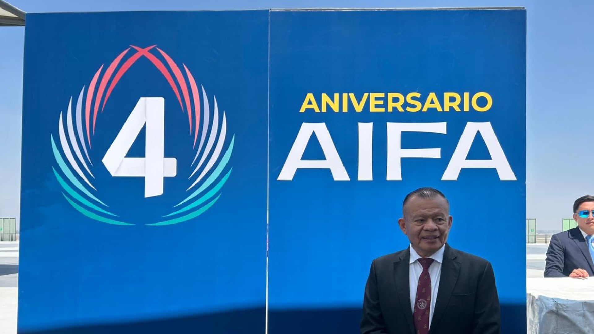 El director del AIFA, Isidoro Pastor hizo entrega de su 4to Informe de labores al frente del aeropuerto (Jorge Contreras/Infobae México)