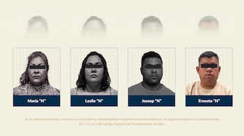 Ernesto, Jossep, María y Lesli “N” presuntamente utilizaban el nombre de La Unión Tepito para intimidar a comerciantes y exigir pagos periódicos. (Crédito: X | @FiscaliaCDMX)