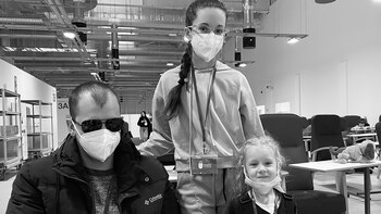 Dimitrios con su mujer, Margaryta,