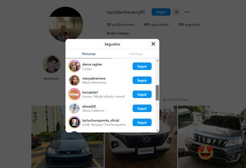 El sujeto seguía varios perfiles
