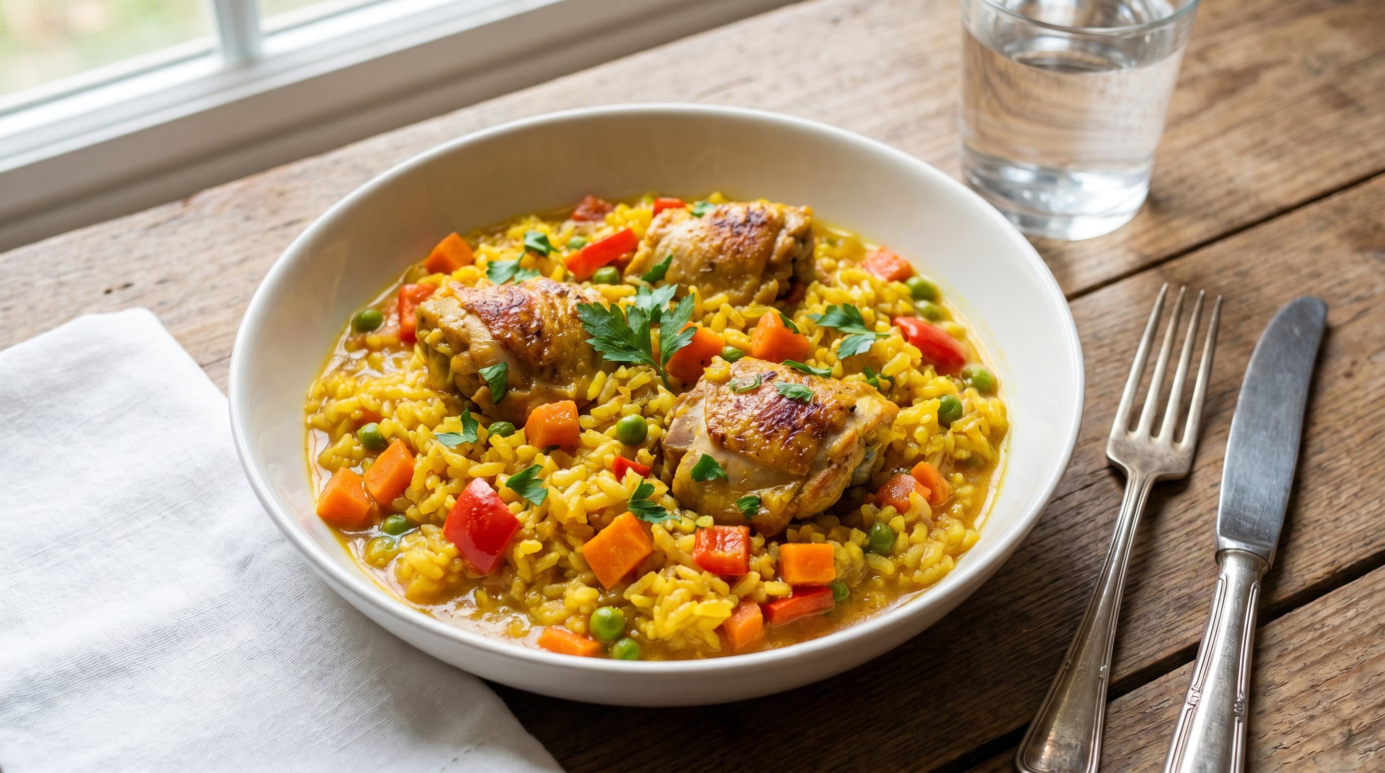 El arroz con pollo al azafrán combina el sabor clásico de la cocina argentina con un toque aromático y colorido, ideal para compartir en familia (Imagen Ilustrativa Infobae)