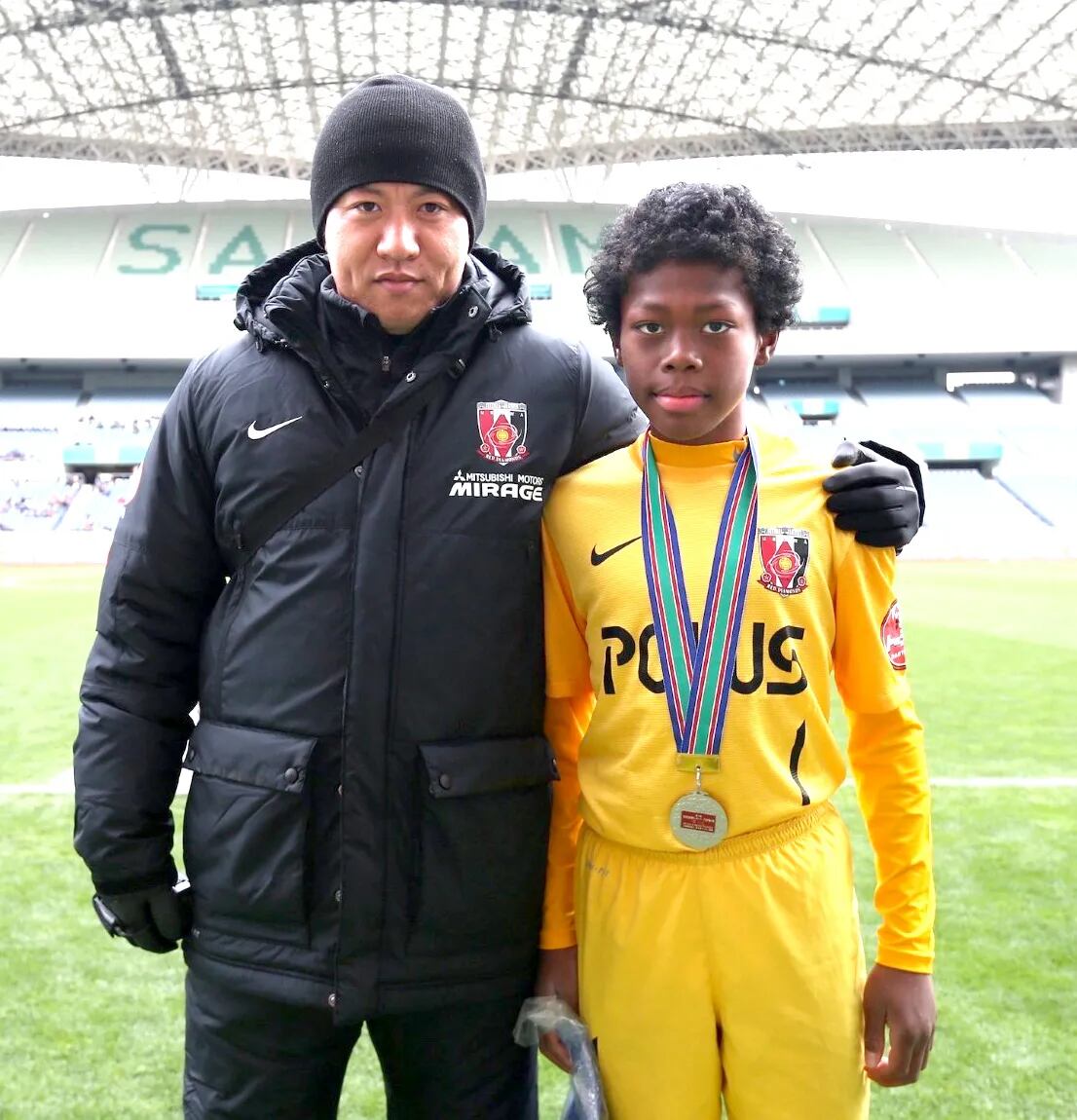 Zion Suzuki durante su etapa formativa en Urawa