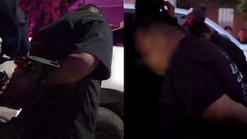 Así fue trasladado uno de los detenidos. Crédito: FGE Baja California