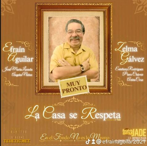 Efraín Aguilar estrena nueva obra teatral ‘La casa se respeta’ con indirecta a ‘Al fondo hay sitio’.