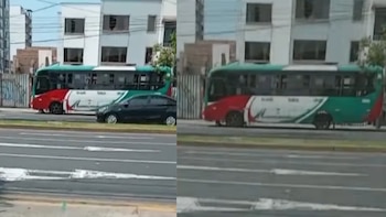 Auto dispara cerca de bus