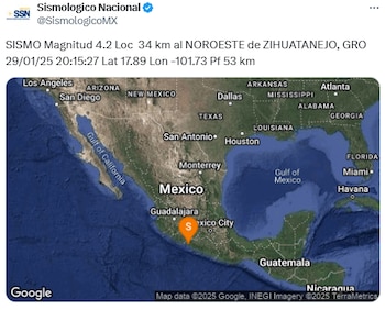 Crédito: @SismológicoMX
