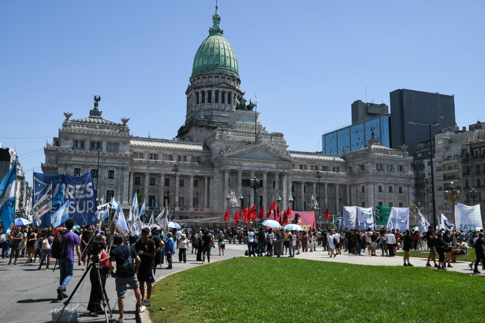 Marchas frente al Congreso durante el tratamiento de la Ley de Reforma Laboral