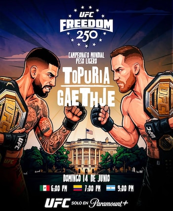 Paramount + transmitirá la pelea entre Ilia Topuria y Justin Gaethje por la UFC Freedom 250.