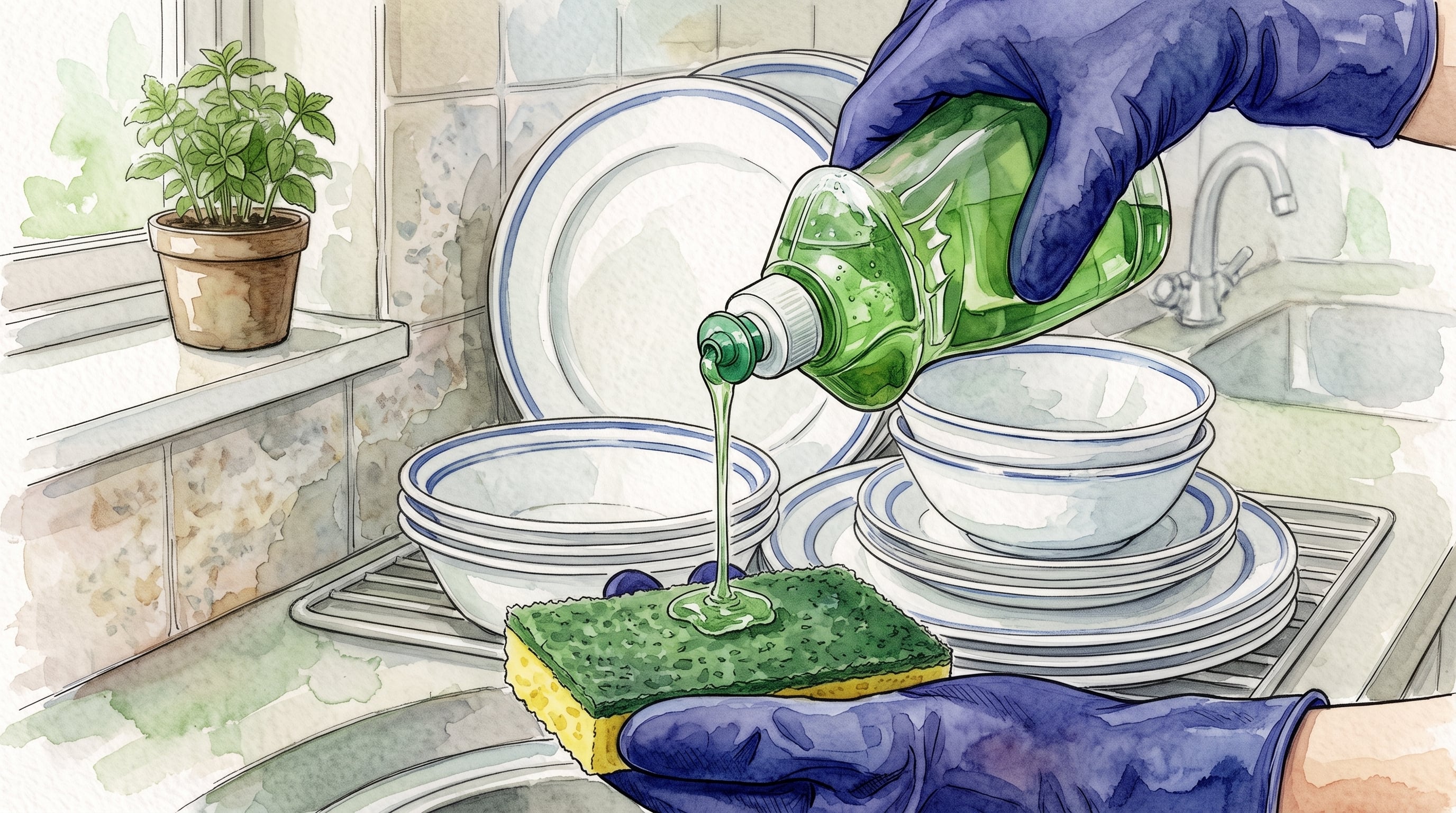 La esponja de cocina combina una cara suave con otra de mayor abrasividad. (Imagen Ilustrativa Infobae)