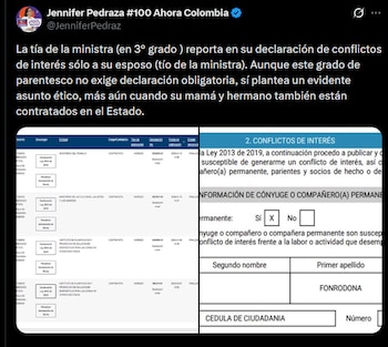 Jennifer Pedraza - crédito @JenniferPedraz/X
