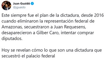Juan Guaidó criticó el despliegue