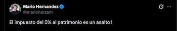 Mario Hernández expresó un fuerte