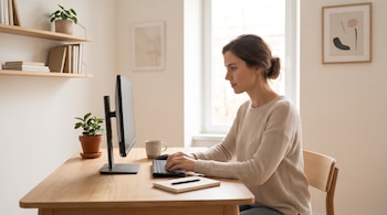 PC - escritorio - luz - aire - comodidad - tecnología - 22 de octubre