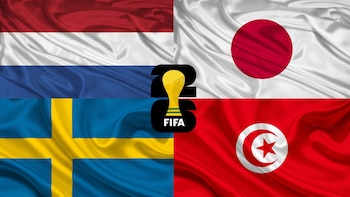 Tabla de posiciones del Mundial 2026, Grupo F con Países Bajos, Japón, Suecia y Túnez