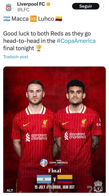 Con este mensaje, Liverpool destacó