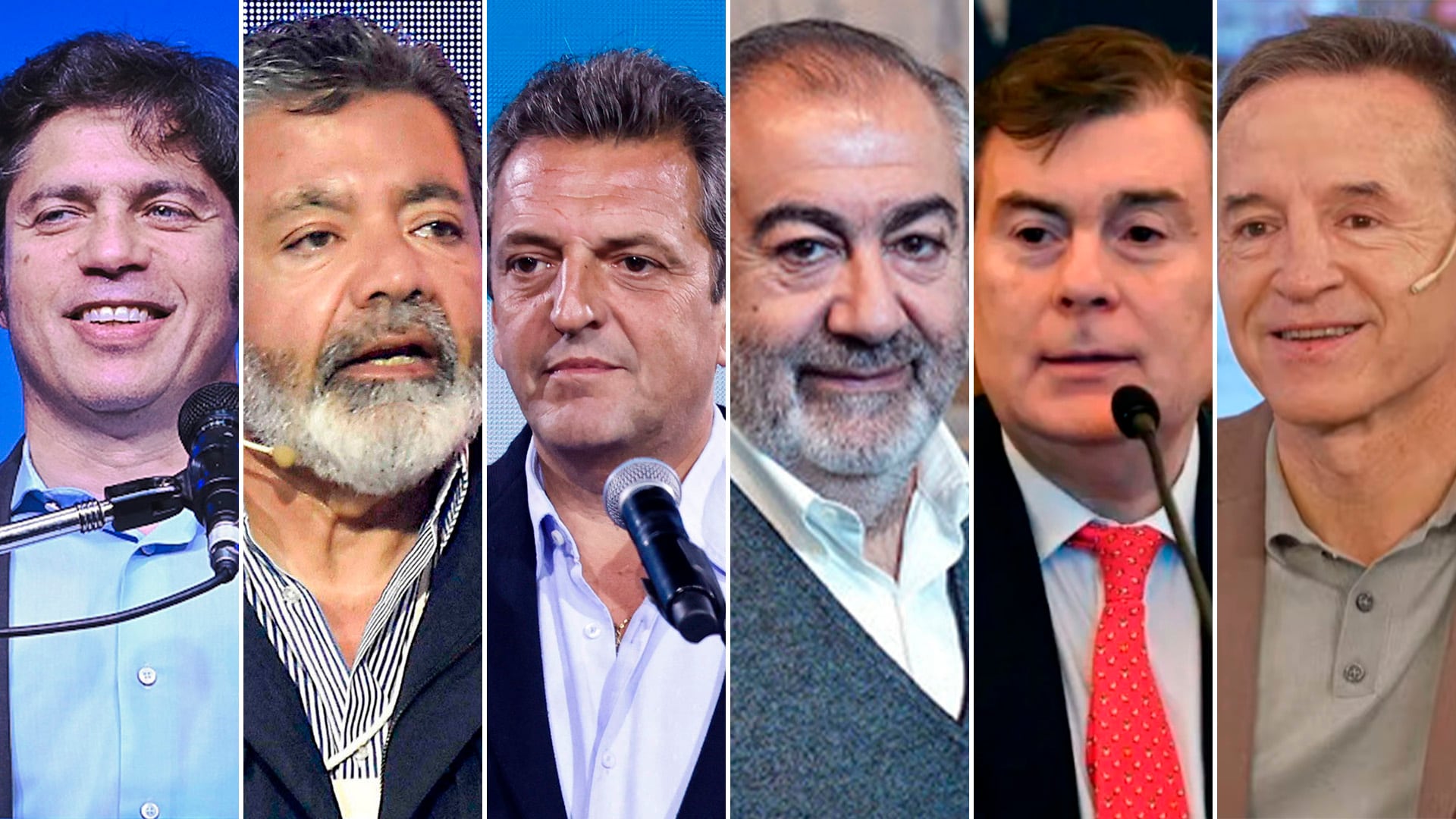 Axel Kicillof, Gerardo Martínez, Sergio Massa, Héctor Daer, Gerardo Zamora y Jorge Sola