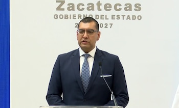 El fiscal general del estado, Cristian Paul Camacho Osnaya, reveló los avances en la investigación. Crédito: Gobierno de Zacatecas