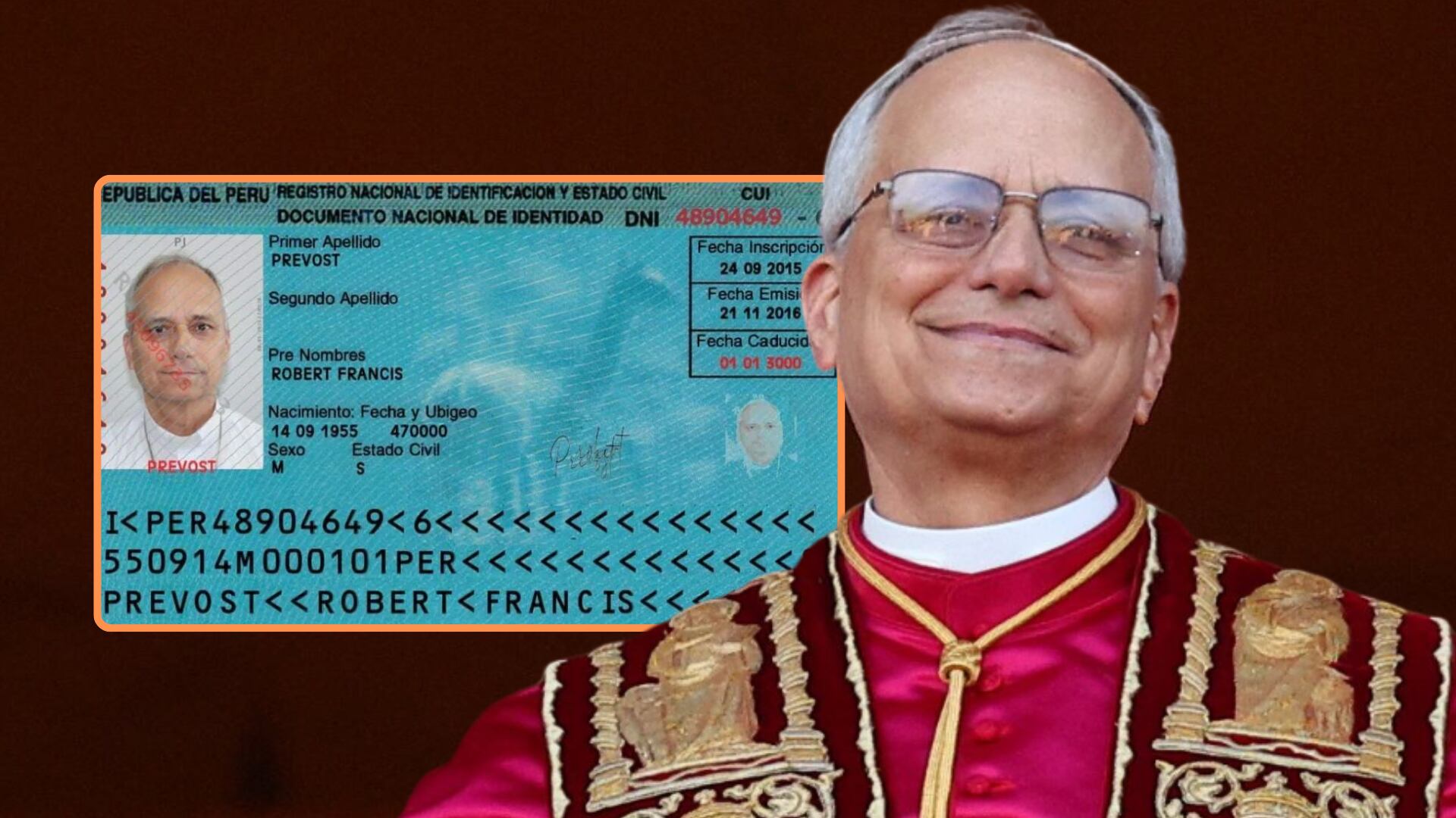 Robert Prevost, nuevo Papa de la Iglesia Católica, pasó por un riguroso proceso para obtener la nacionalidad peruana en 2015. Foto: Composición Infobae Perú