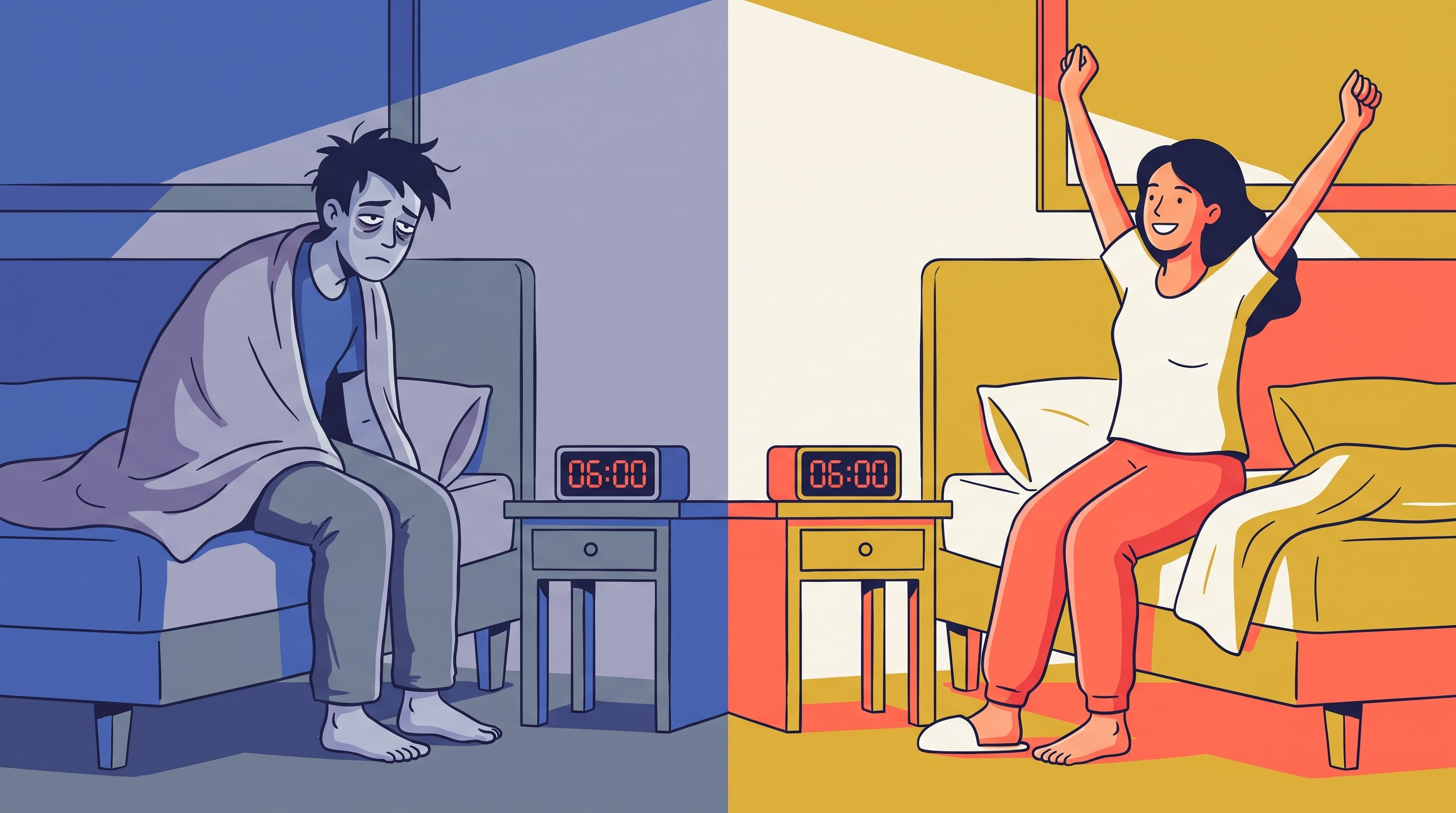 Las personas con sueño corto natural despiertan de manera espontánea tras cuatro a seis horas de descanso sin usar despertador (Imagen Ilustrativa Infobae)