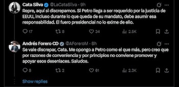 Andrés Forero contestó a comentarios