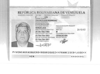 El pasaporte del venezolano Francisco
