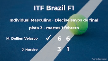 Murkel Alejandro Dellien Velasco se clasifica para los octavos de final del torneo de Campos do Jordao